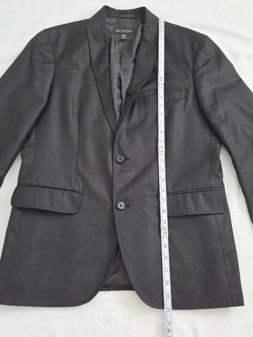 INC International‎ Concepts Mens Black Blazer Jacket Medium Structured Work
